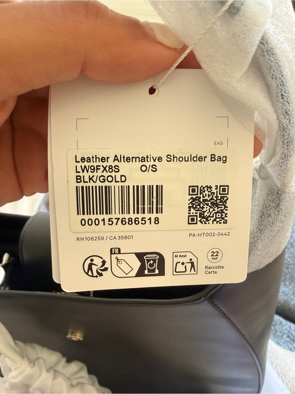 lululemon athletica Black Shoulder Bag with Gold Logo Accent - Picture 7 of 10